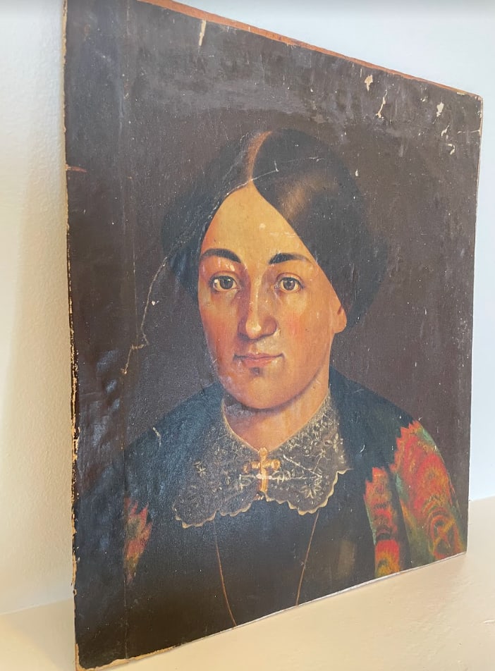 Late 19th Century Original Oil Portrait Painting of a Victorian Woman - 3