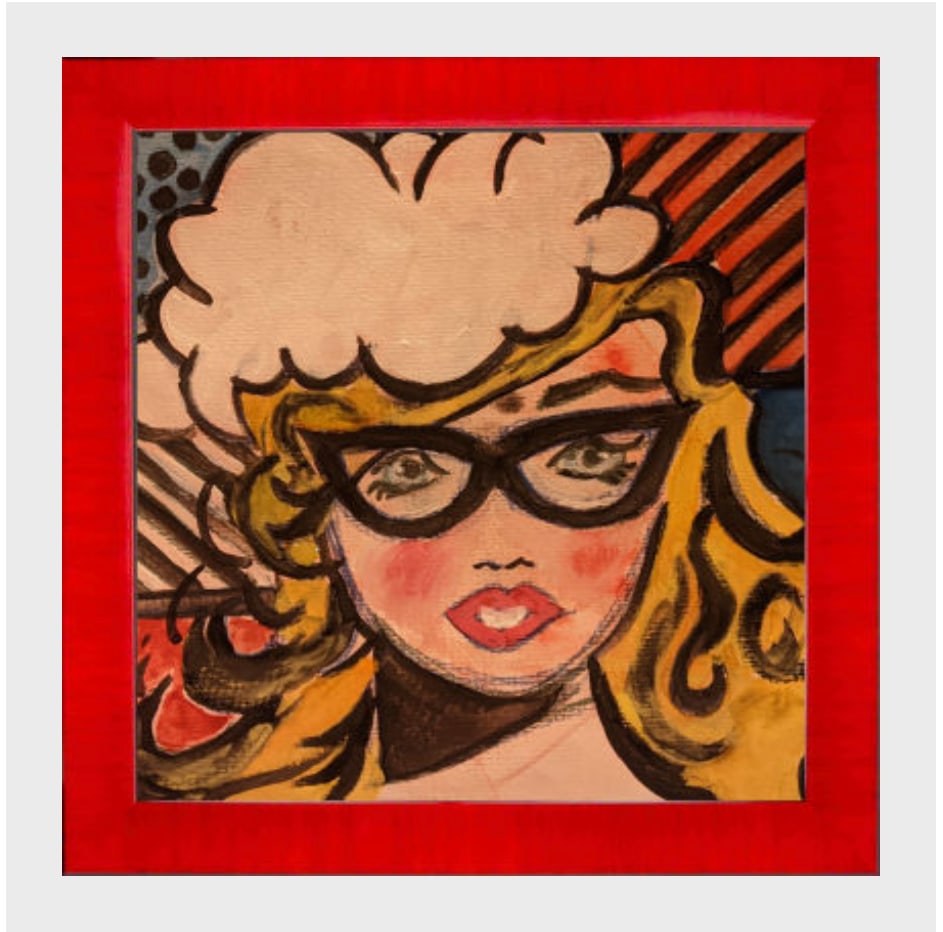 Contemporary Pop Art Style Mixed-Media Portrait Painting - 10