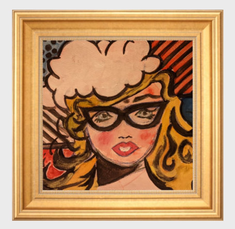 Contemporary Pop Art Style Mixed-Media Portrait Painting - 12