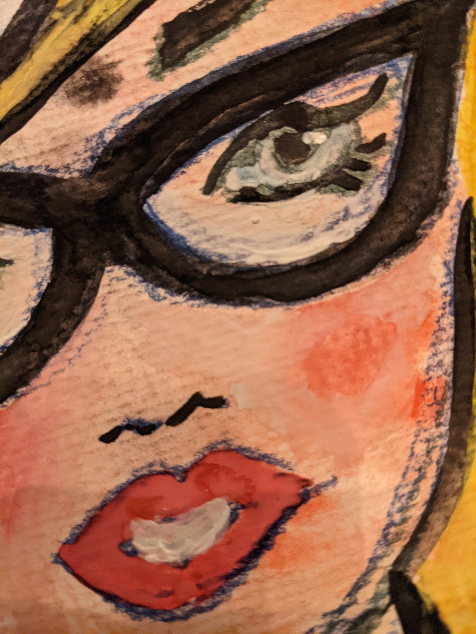 Contemporary Pop Art Style Mixed-Media Portrait Painting - 3