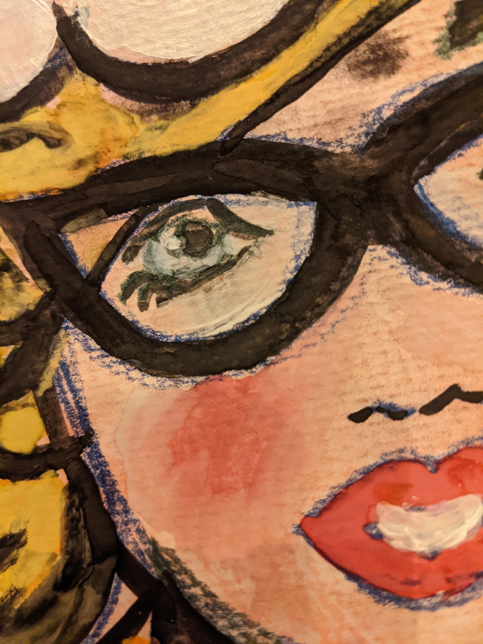 Contemporary Pop Art Style Mixed-Media Portrait Painting - 4