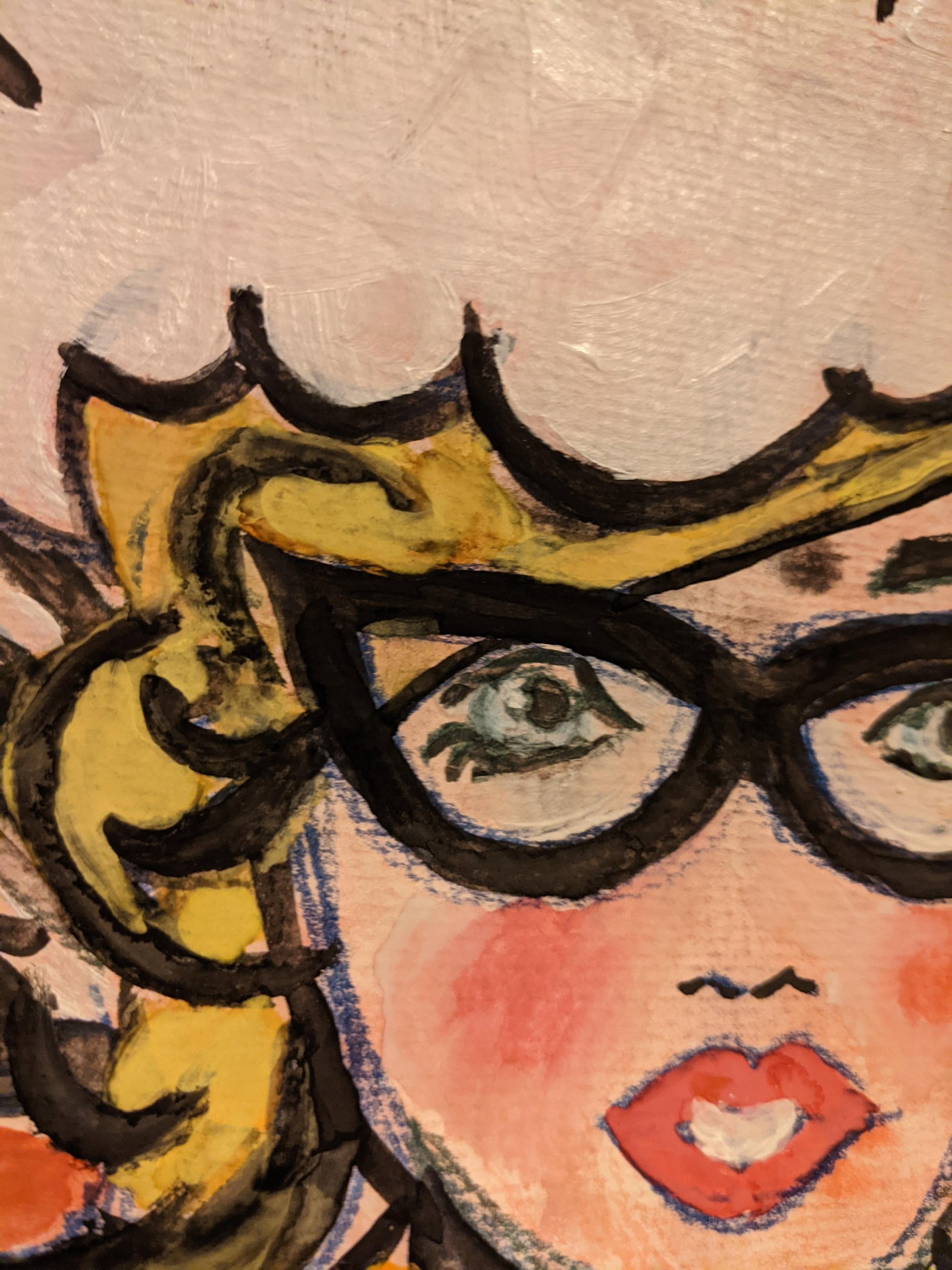 Contemporary Pop Art Style Mixed-Media Portrait Painting - 5