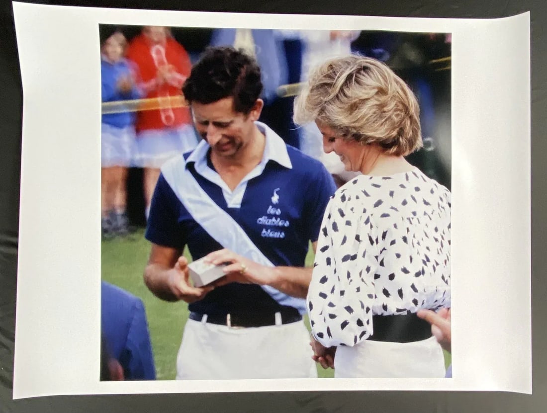 Polo Prince and Princess Diana by Slim Aarons 30x30 C-Print - 2