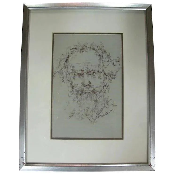 Drawing Of Man - Signed Pawel Kanthy - 6