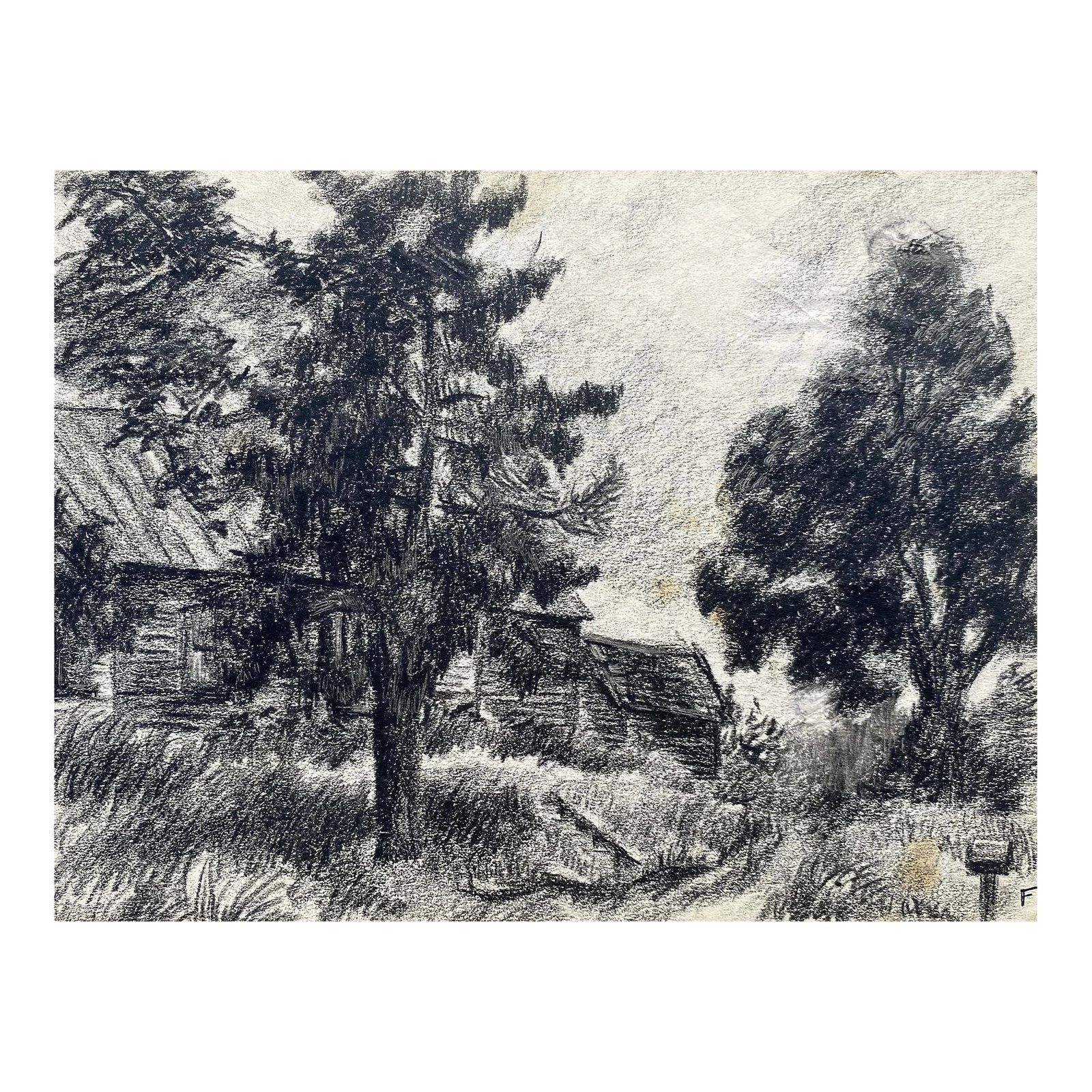 1940s Frank Wallace Double Sided Drawing (1 of 3)