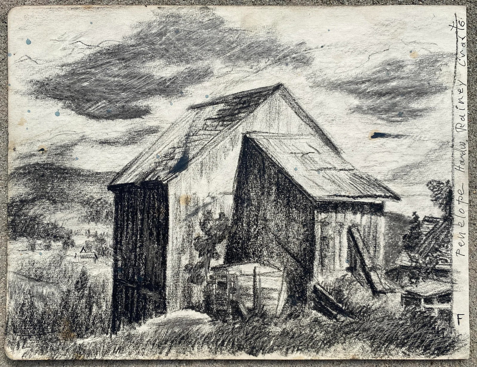1940s Frank Wallace Double Sided Drawing - 2