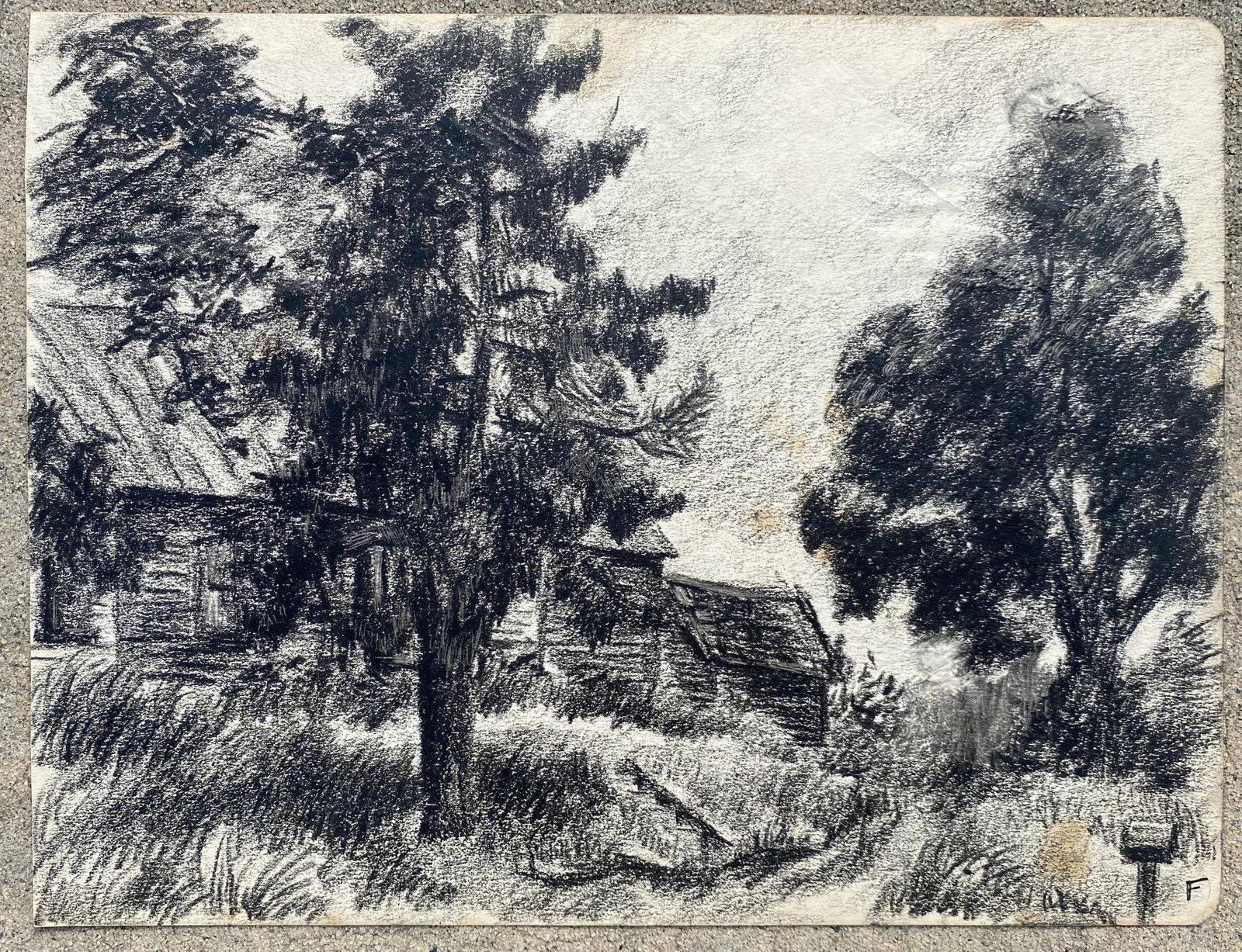 1940s Frank Wallace Double Sided Drawing - 3