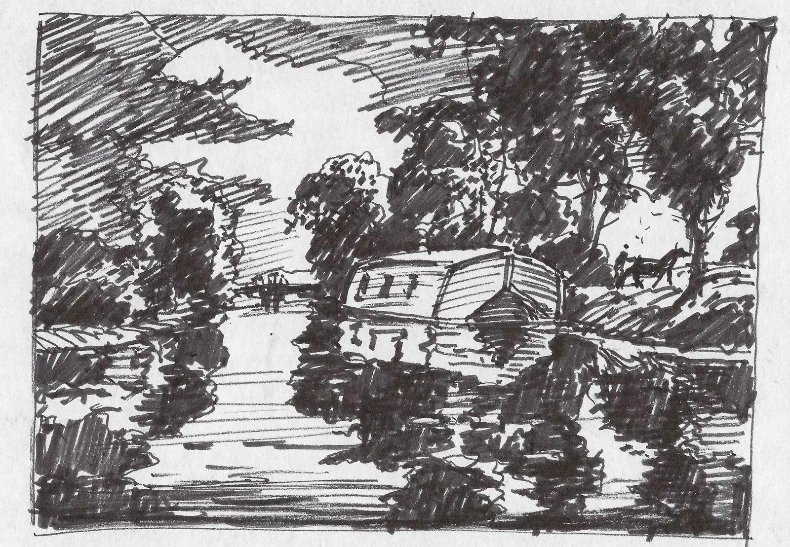 1950s Norman Kent Canal Board Drawing - 3