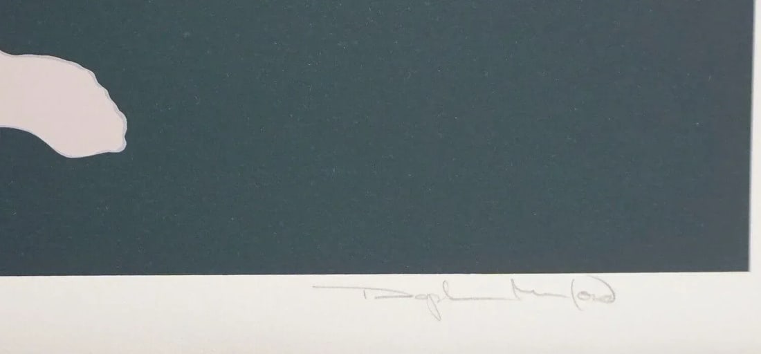 1978 Daphne Mumford "Moonlight" Minimalist Figurative Landscape Numbered Screenprint - 2