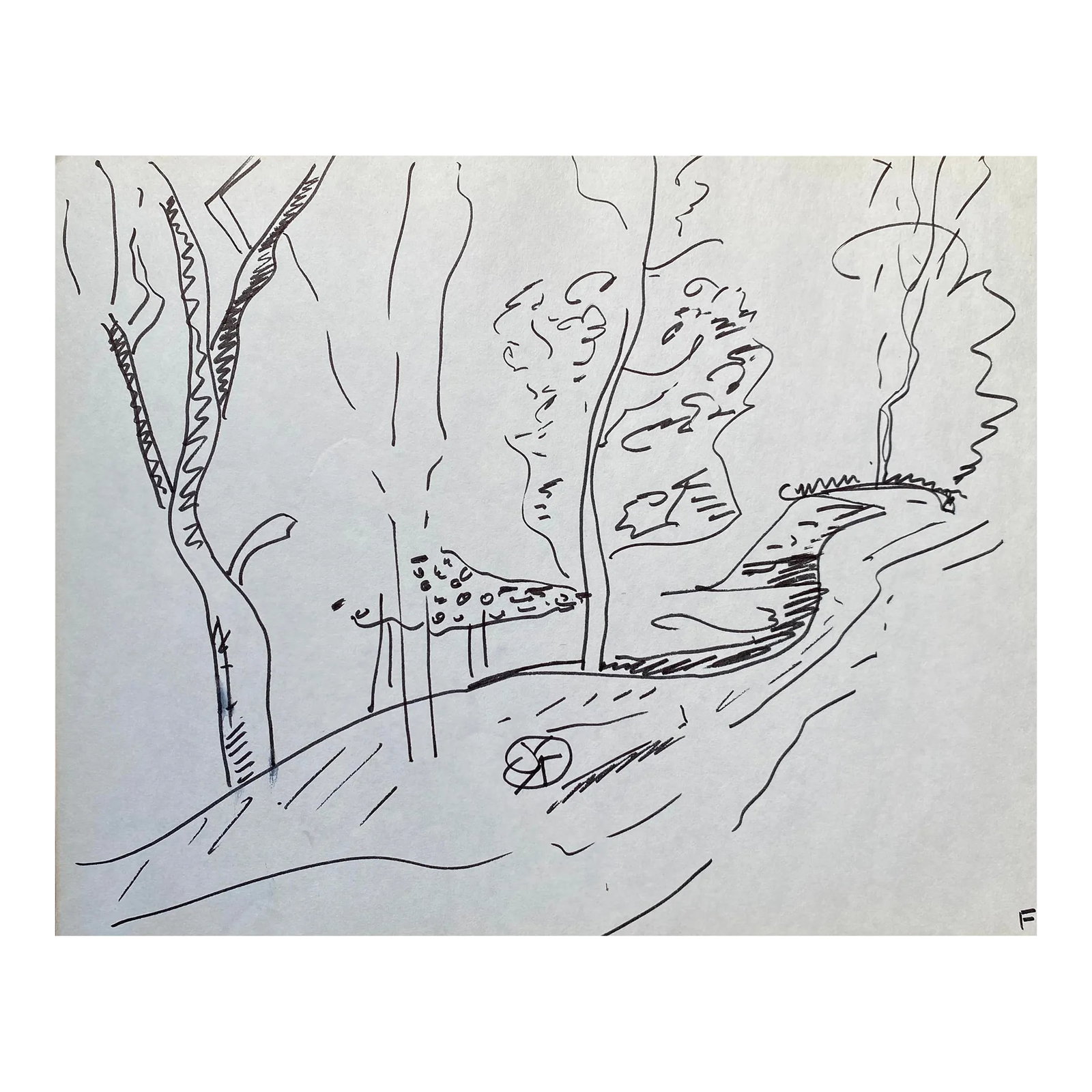 Frank Wallace Modern Landscape Drawing (1 of 3)