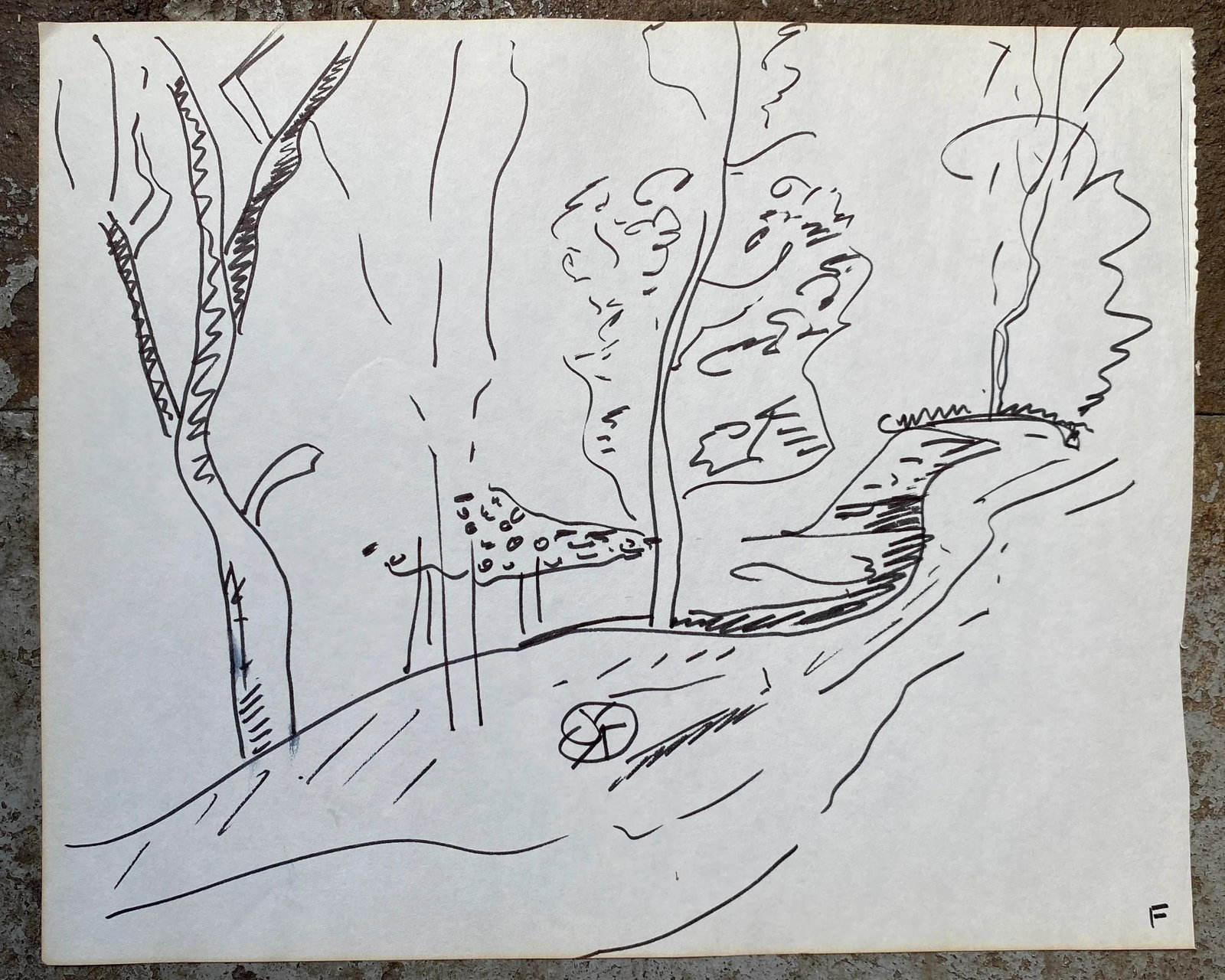 Frank Wallace Modern Landscape Drawing - 2