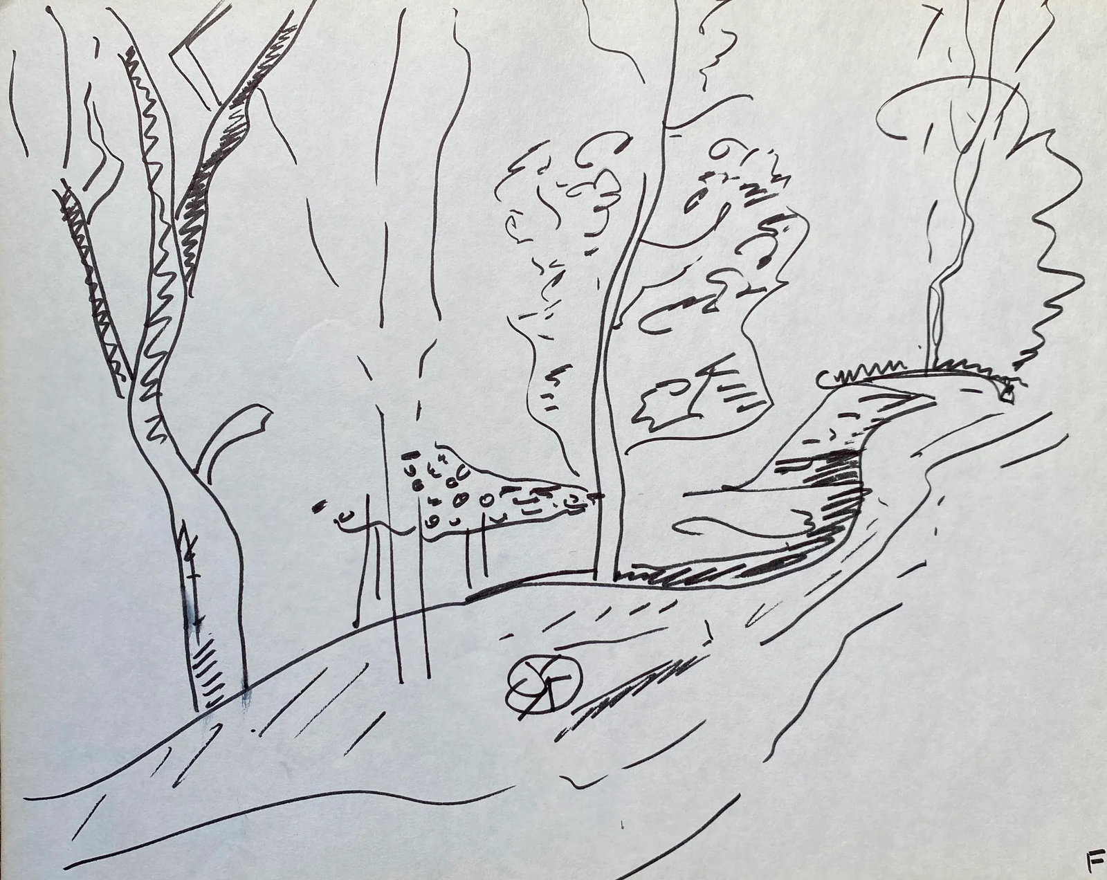 Frank Wallace Modern Landscape Drawing - 3