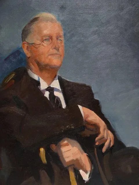 Robert T. Ayres Portrait Painting of Jack Bellamy as FDR in "Sunrise at Campobello" 1950s - 3