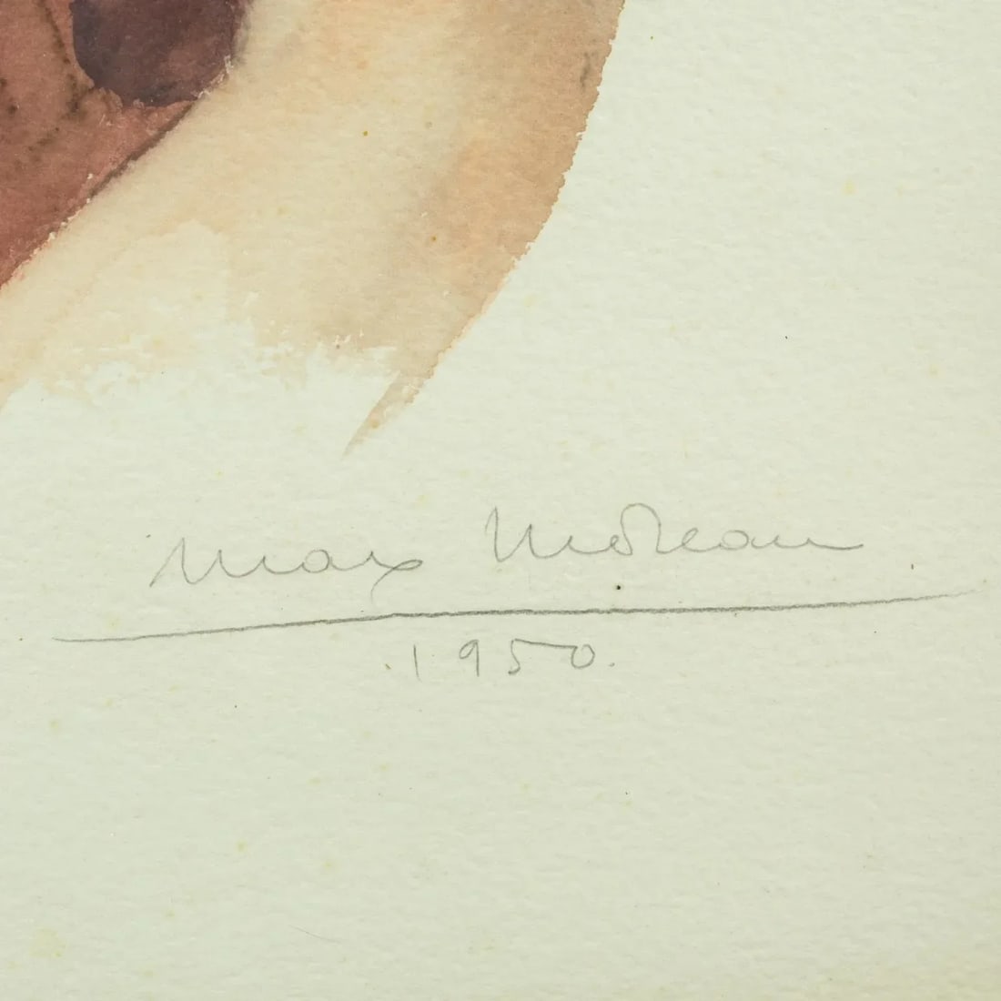 Portrait of Young Girl Gouache Painting by Max Moreau - 3
