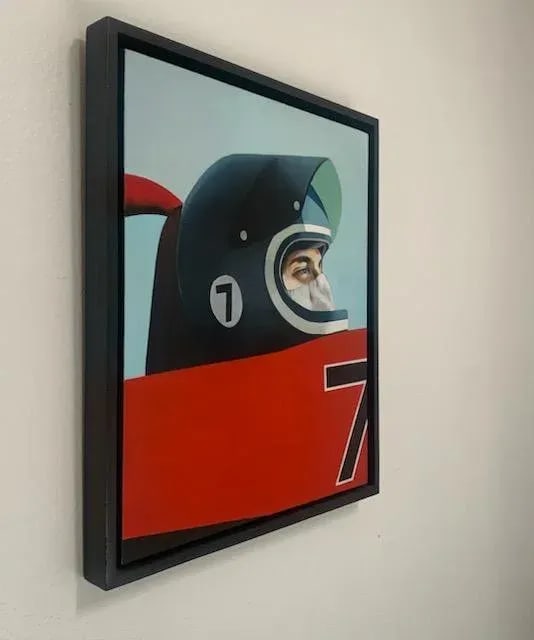 2007 "Driver Number 7" Realist Professional Race Car Driver Portrait Oil Painting by Hogan Brown, Fr - 2