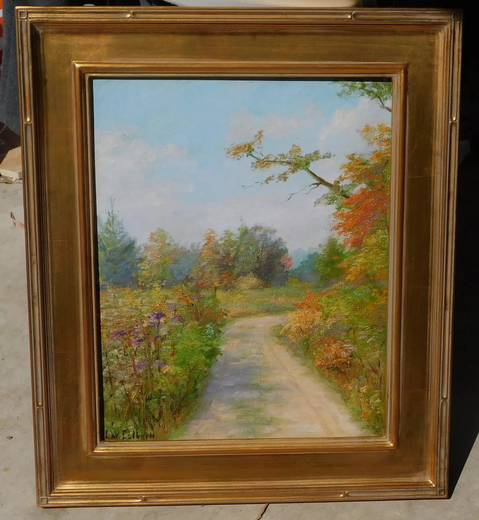 Vintage Signed Impressionist Oil Painting - 5