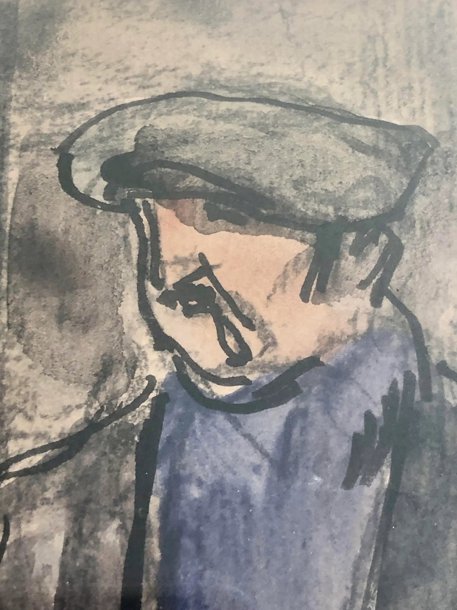 Andre Tondu. French 1903 - 1980. The Cyclist. Watercolor and Pen on Paper - 3