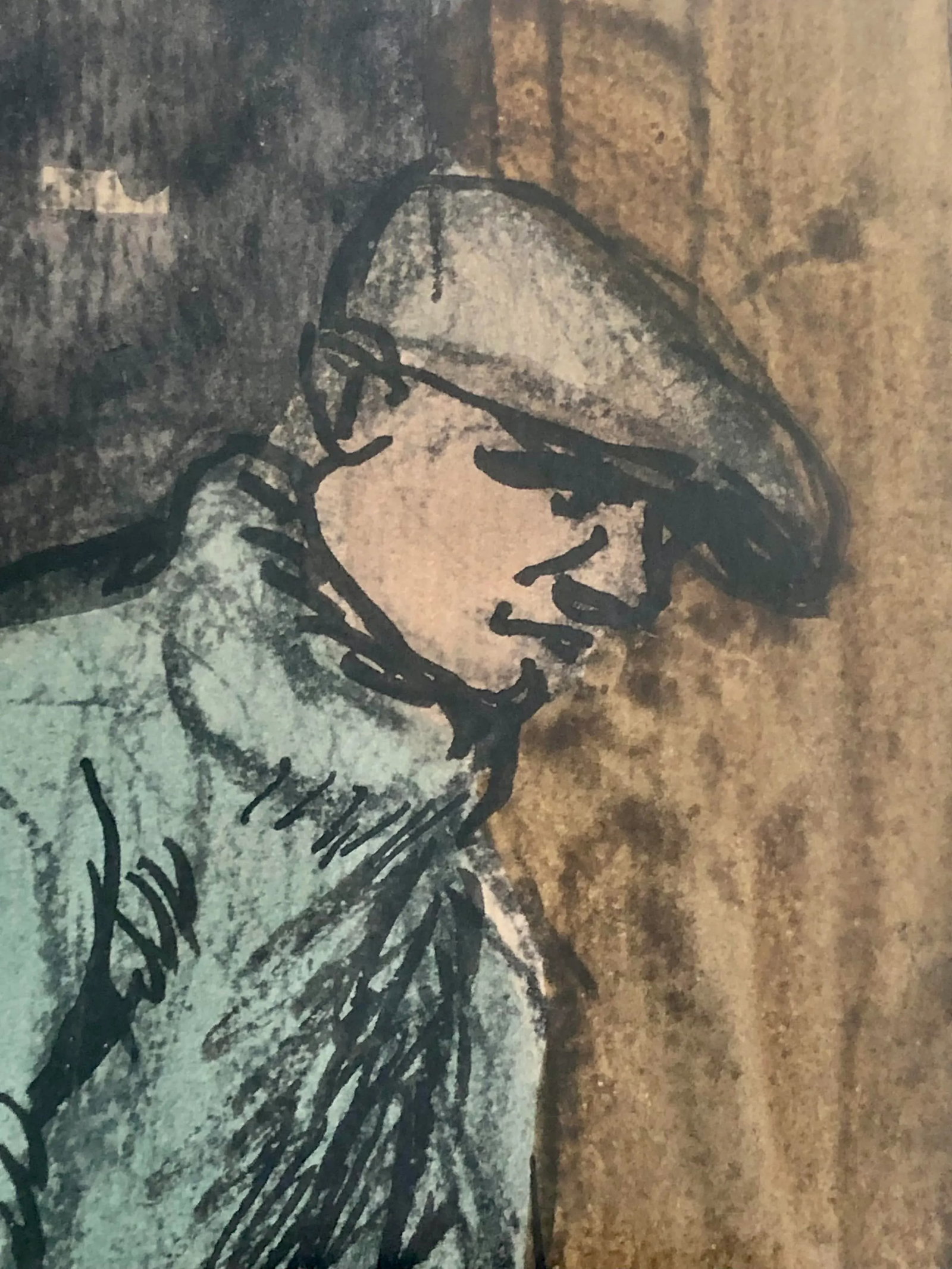 Andre Tondu. French 1903 - 1980. The Cyclist. Watercolor and Pen on Paper - 4
