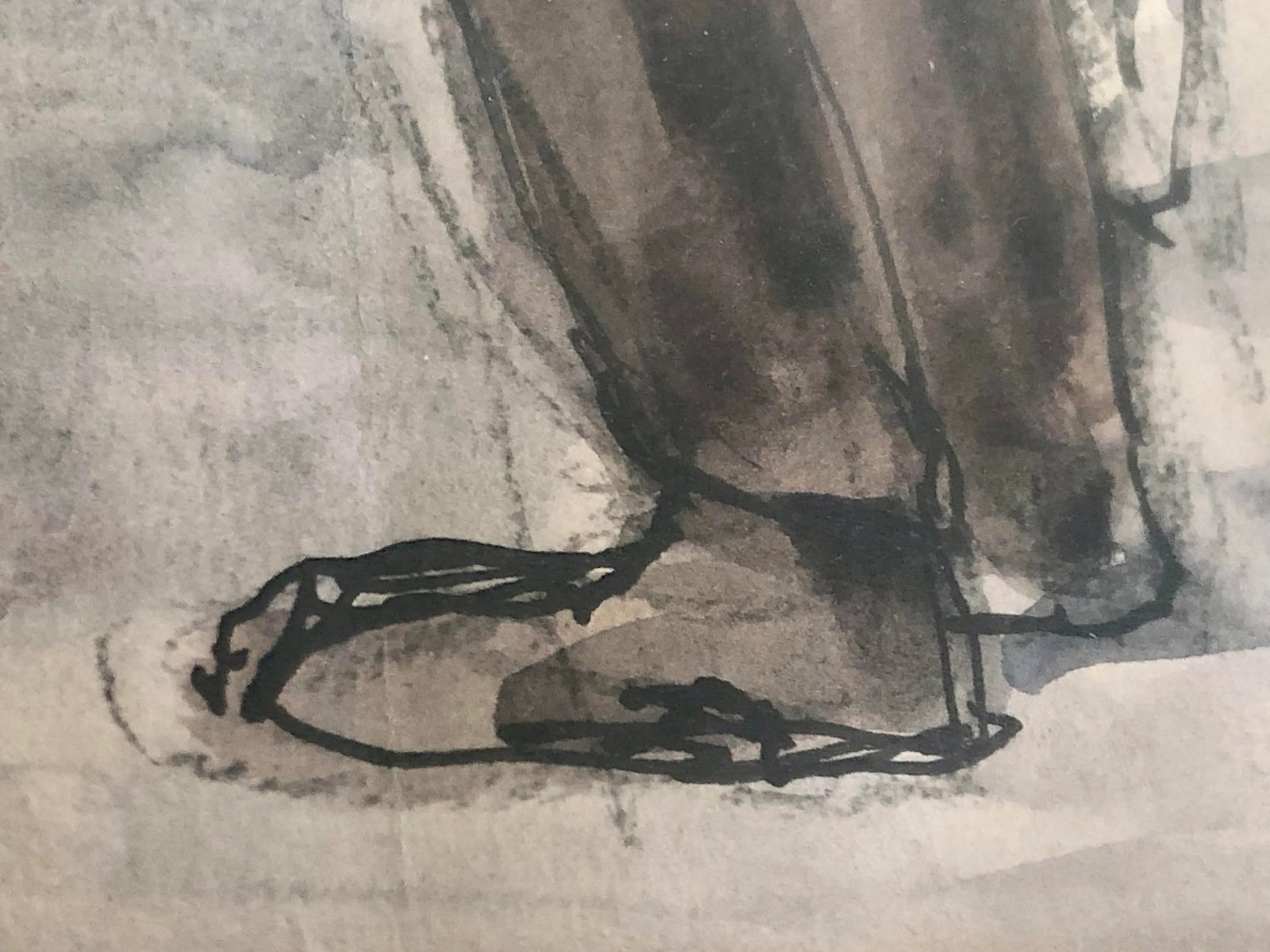 Andre Tondu. French 1903 - 1980. The Cyclist. Watercolor and Pen on Paper - 5