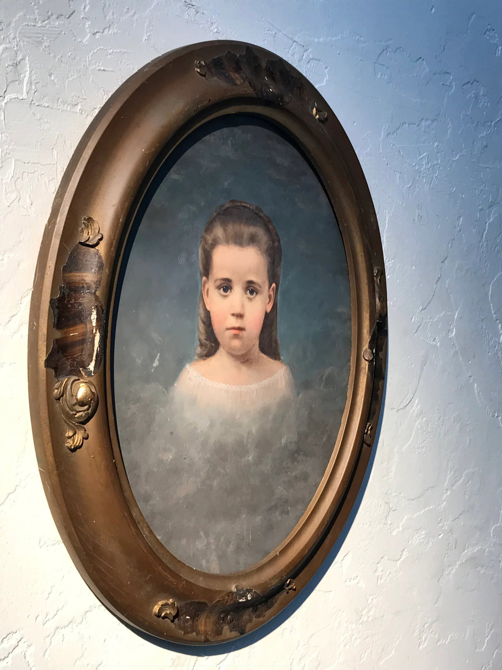 19th Century Continental School Style Portrait Painting of a Child, Framed - 4
