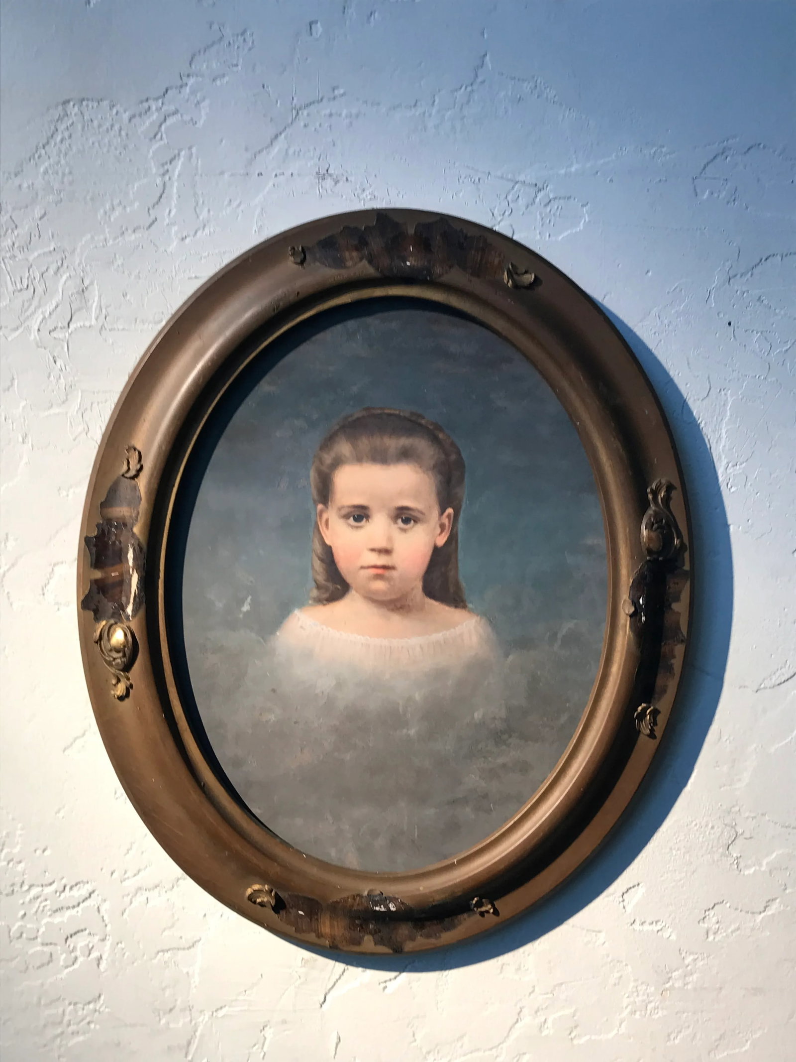 19th Century Continental School Style Portrait Painting of a Child, Framed - 5