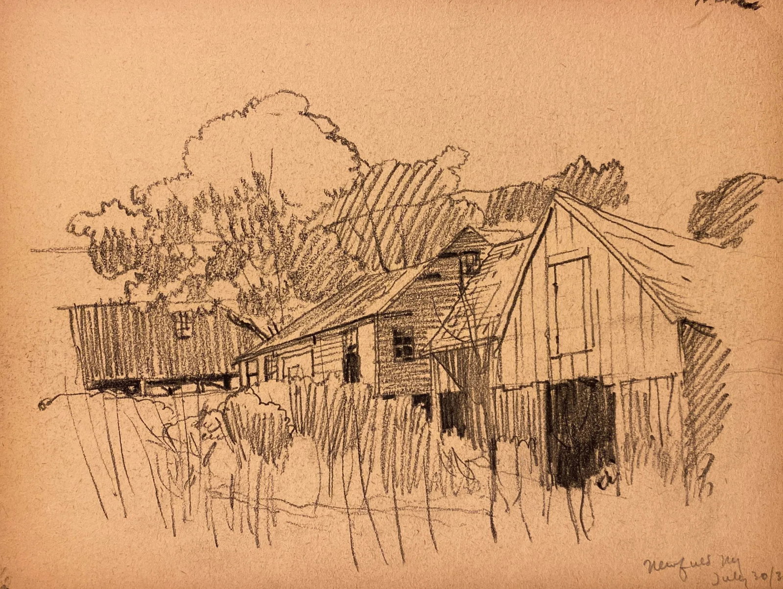 1931 Norman Kent Newfield New York Landscape - 3