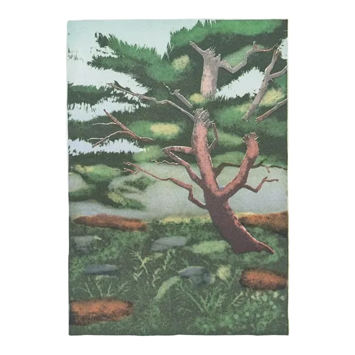 1999 Ten Years of Solitude Contemporary Landscape Linocut: 1999 "Ten Years of Solitude" mixed media relief print, illegibly signed, numbered 12 of 45. Combined shipping available, please inquire. Shipping times are significantly less than Chairish estimates.