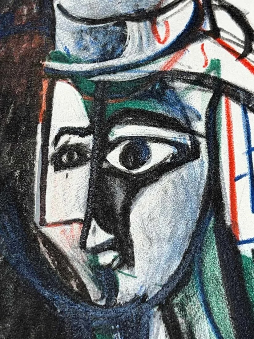 Pablo Picasso Ltd Ed. Ndeg332 Lithograph "Turkish Woman" W/Custom Framing - 3