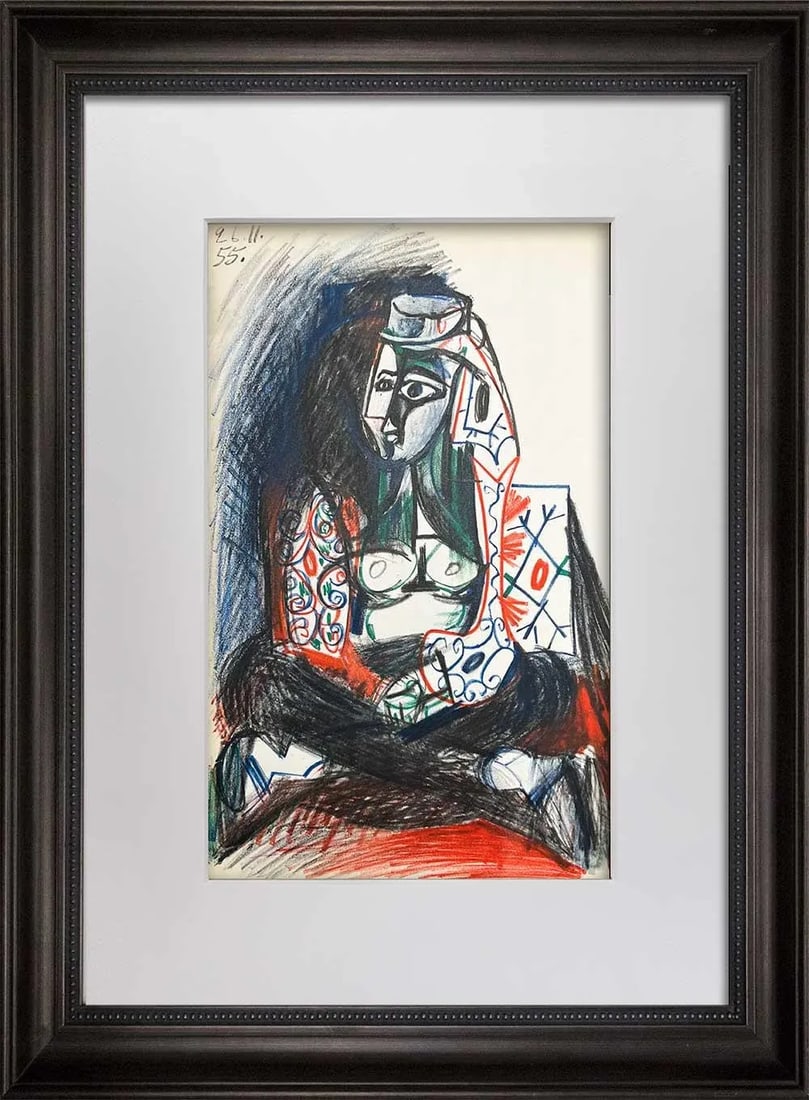 Pablo Picasso Ltd Ed. Ndeg332 Lithograph "Turkish Woman" W/Custom Framing - 6