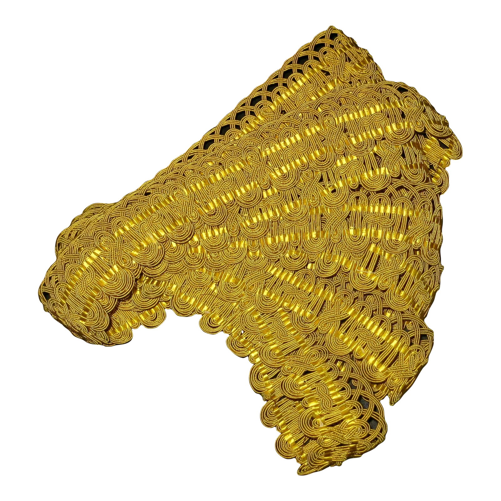 French Large Yellow Silk Trim Circa 1780 -5 Yards: Stunning rare large trim from the 1700 hundreds perfect exemple of the best in french passementerie in quality and design from that period , in yellow silk and in one piece all is usable size 5 yard