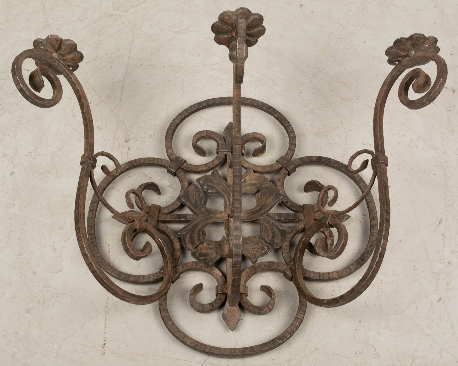 French Art Deco Wrought Iron Sconces Pair - 6
