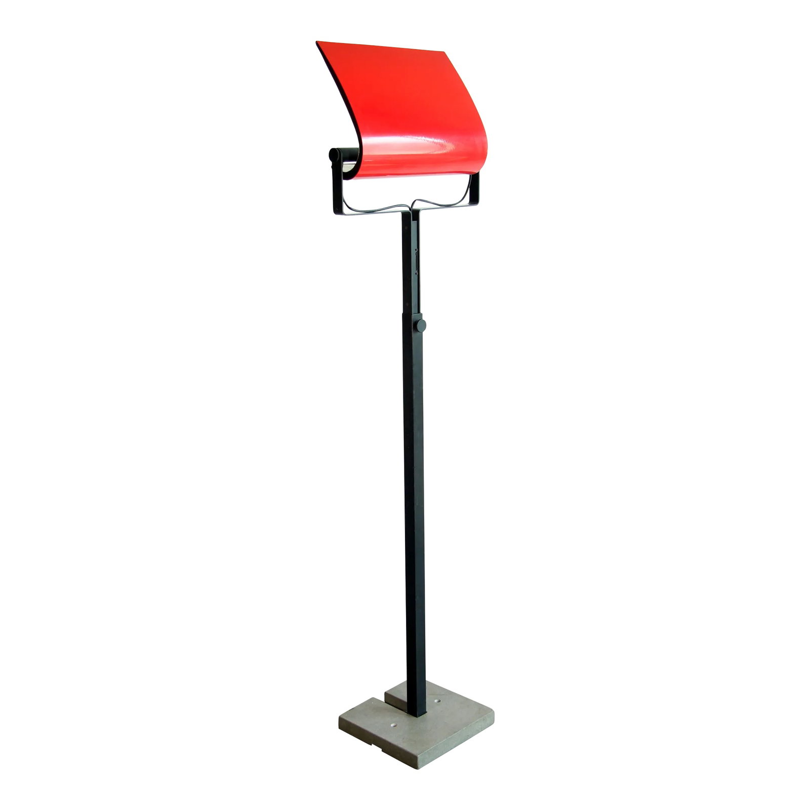 Vintage 1980's Italian Postmodern Red Torchiere Floor Lamp by Gianfranco Frattini for Relco Milano (1 of 13)