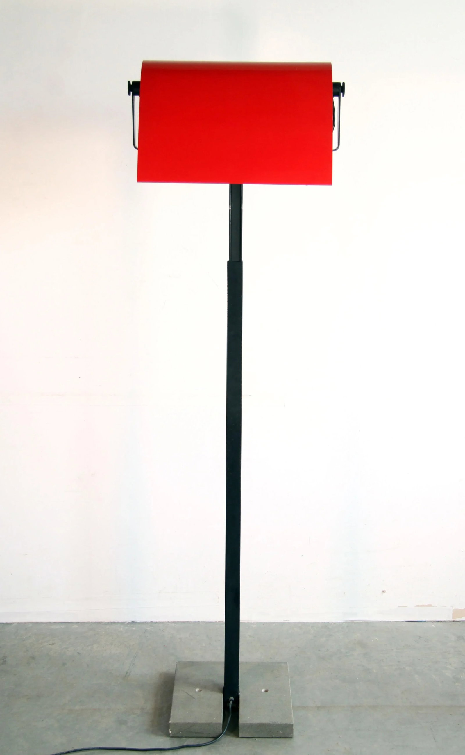 Vintage 1980's Italian Postmodern Red Torchiere Floor Lamp by Gianfranco Frattini for Relco Milano - 4