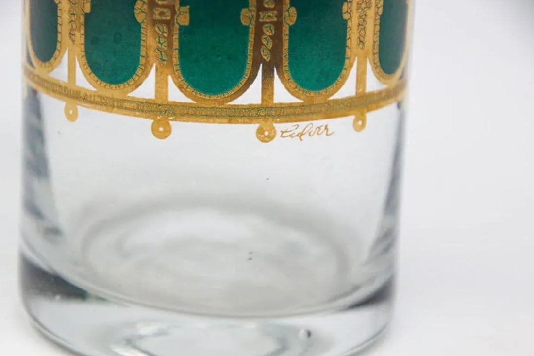 1960s Culver Ltd Barware Cocktail Martini Pitcher Valencia Pattern 22 K. Gold - 5