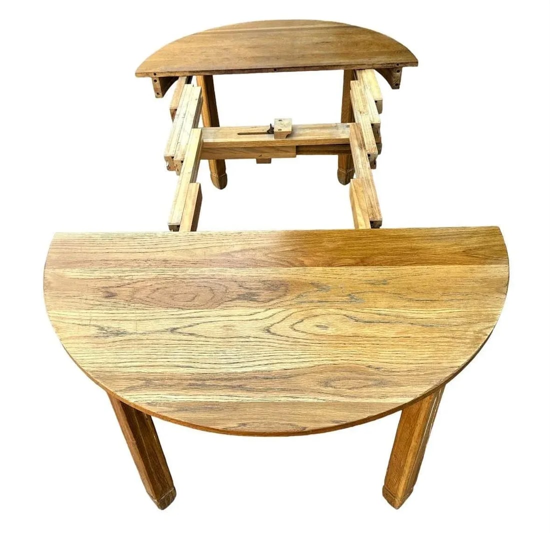 A. Brandt Ranch Oak Fort Worth 84" Oval Dining Table - Rare Vintage Find From Mid 20th Century - 3