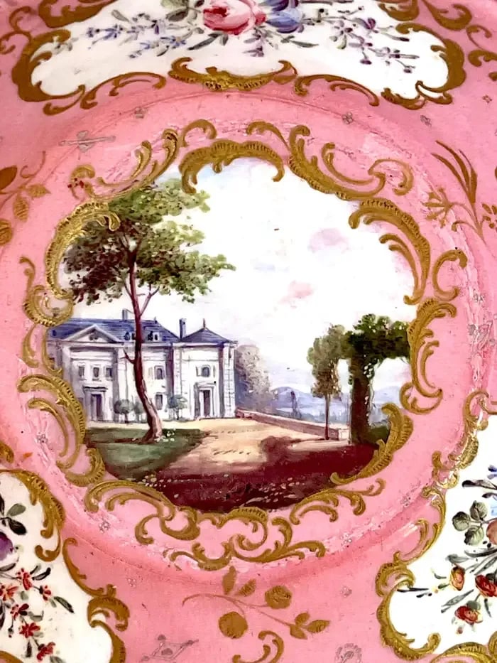 18th C. English Rocco Battersea & Porcelain Companion Cup & Saucer - 7