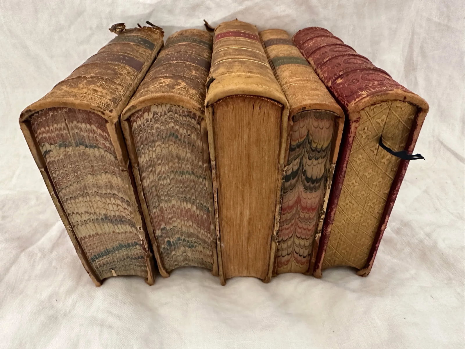 Antique 19th C. Collection of Leather Bound Books-A Set - 2