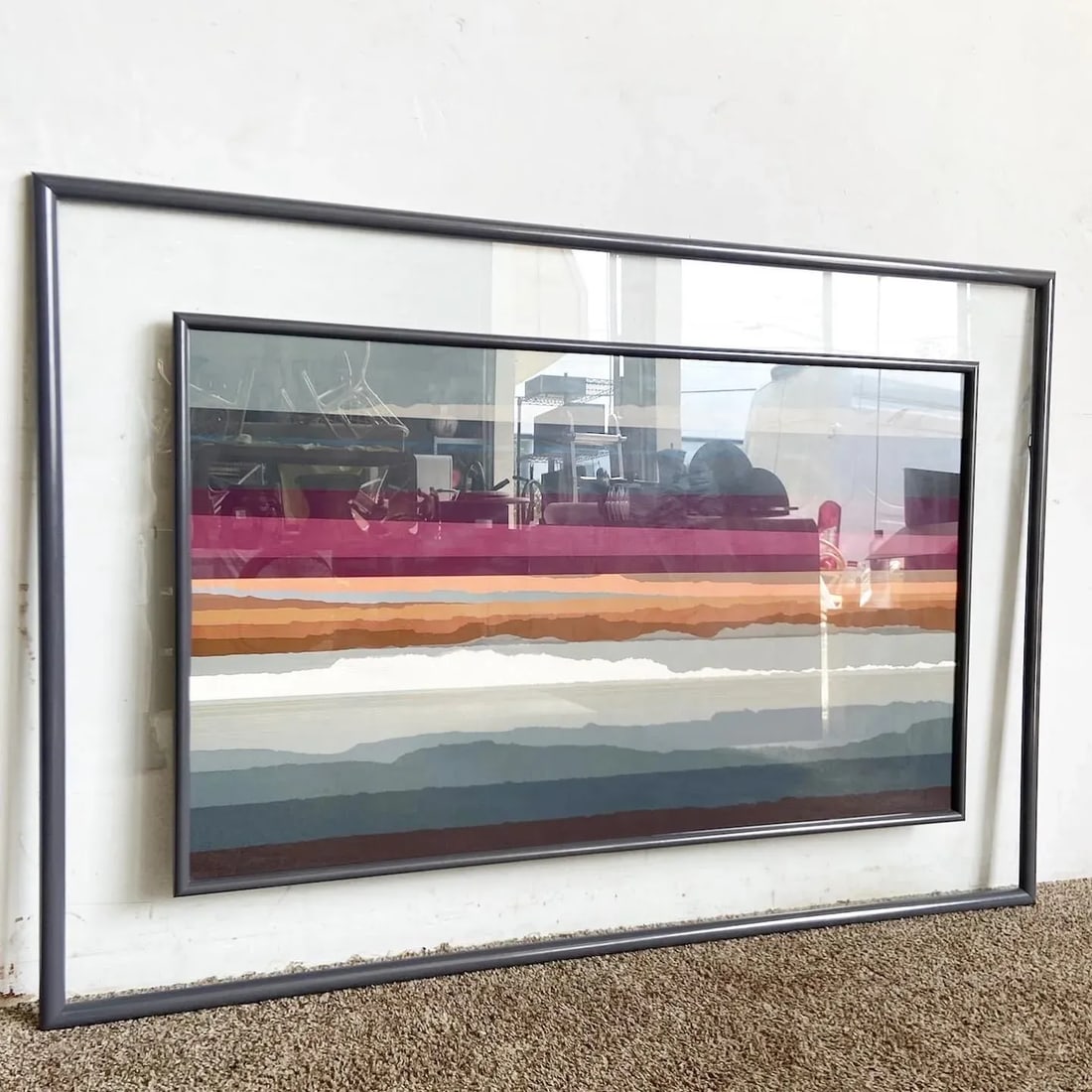 Abstract Landscape Signed and Acrylic Framed Lithograph 84/285 - 2