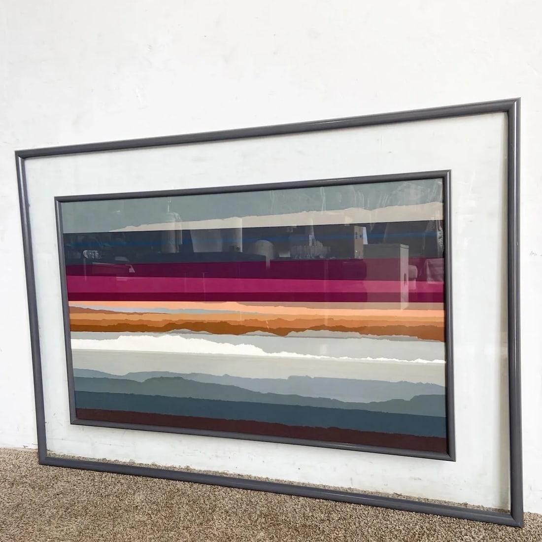 Abstract Landscape Signed and Acrylic Framed Lithograph 84/285 - 3