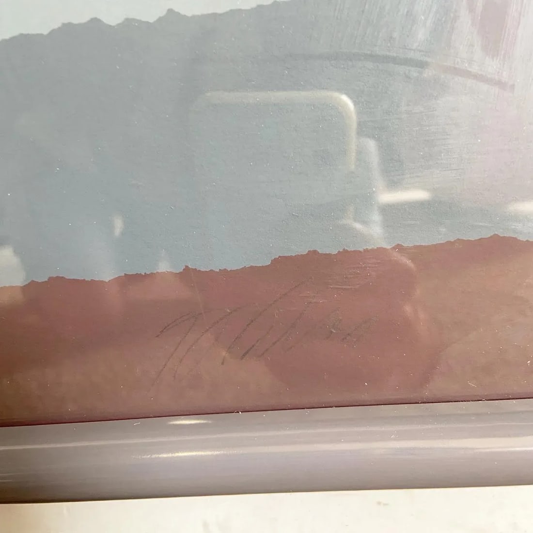 Abstract Landscape Signed and Acrylic Framed Lithograph 84/285 - 6