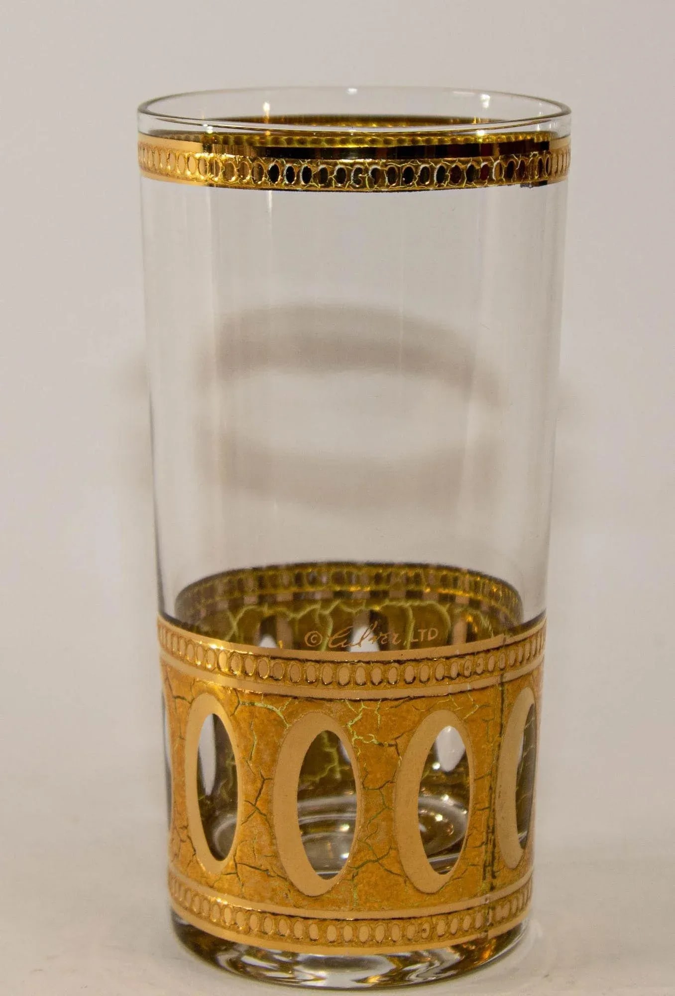 1950 Set of 8 Vintage Culver Ltd Highball Glasses With 22-Karat Gold Antigua - 7