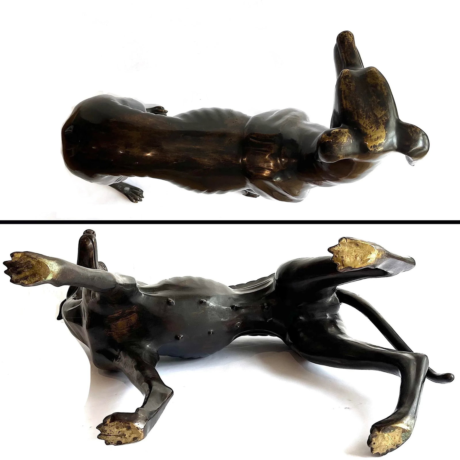 Life-Sized Italian Bronze Whippets Greyhounds - a Pair - 11