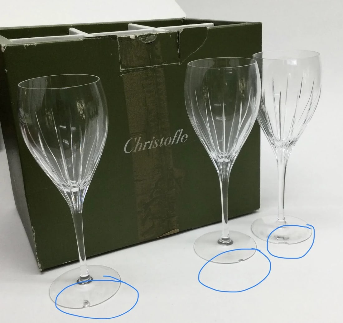 Vintage French Christofle Iriana Water Goblets - 7