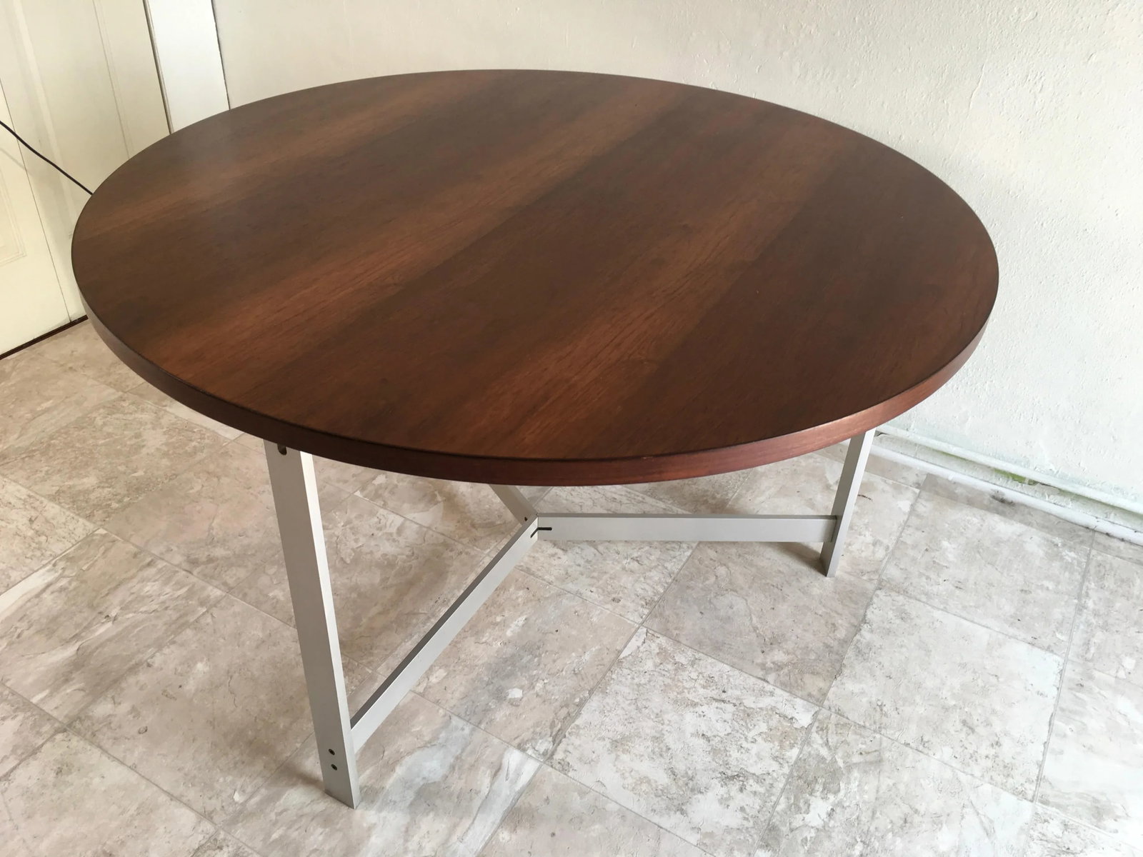 Rare 1960s Rosewood & Aluminum Table by Jørgen Kastholm & Preben Fabricius – Danish - 12