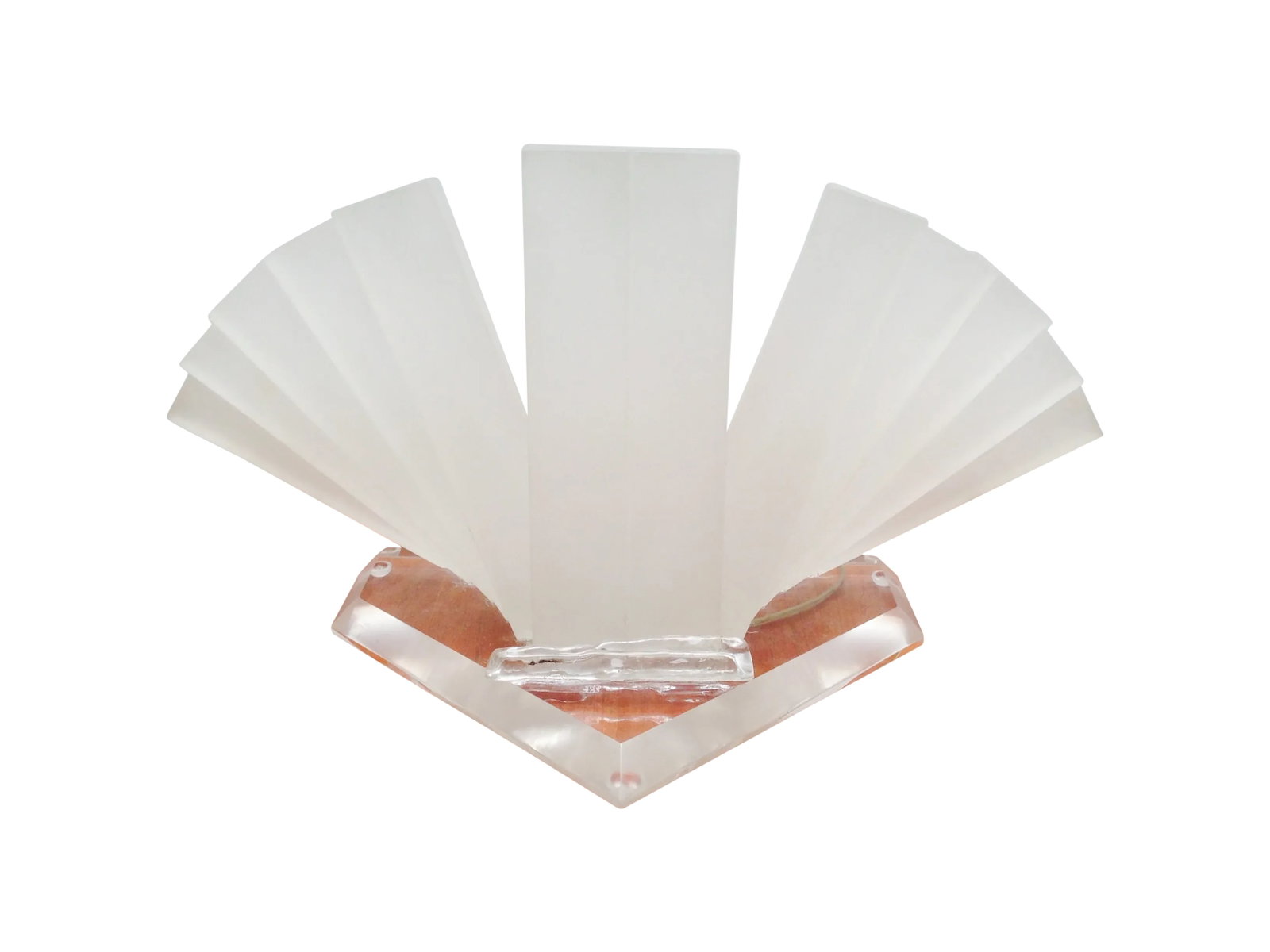 Sculptural Frosted Lucite Sunburst Table Lamp – Studio Piece, 1960s–1970s (1 of 7)