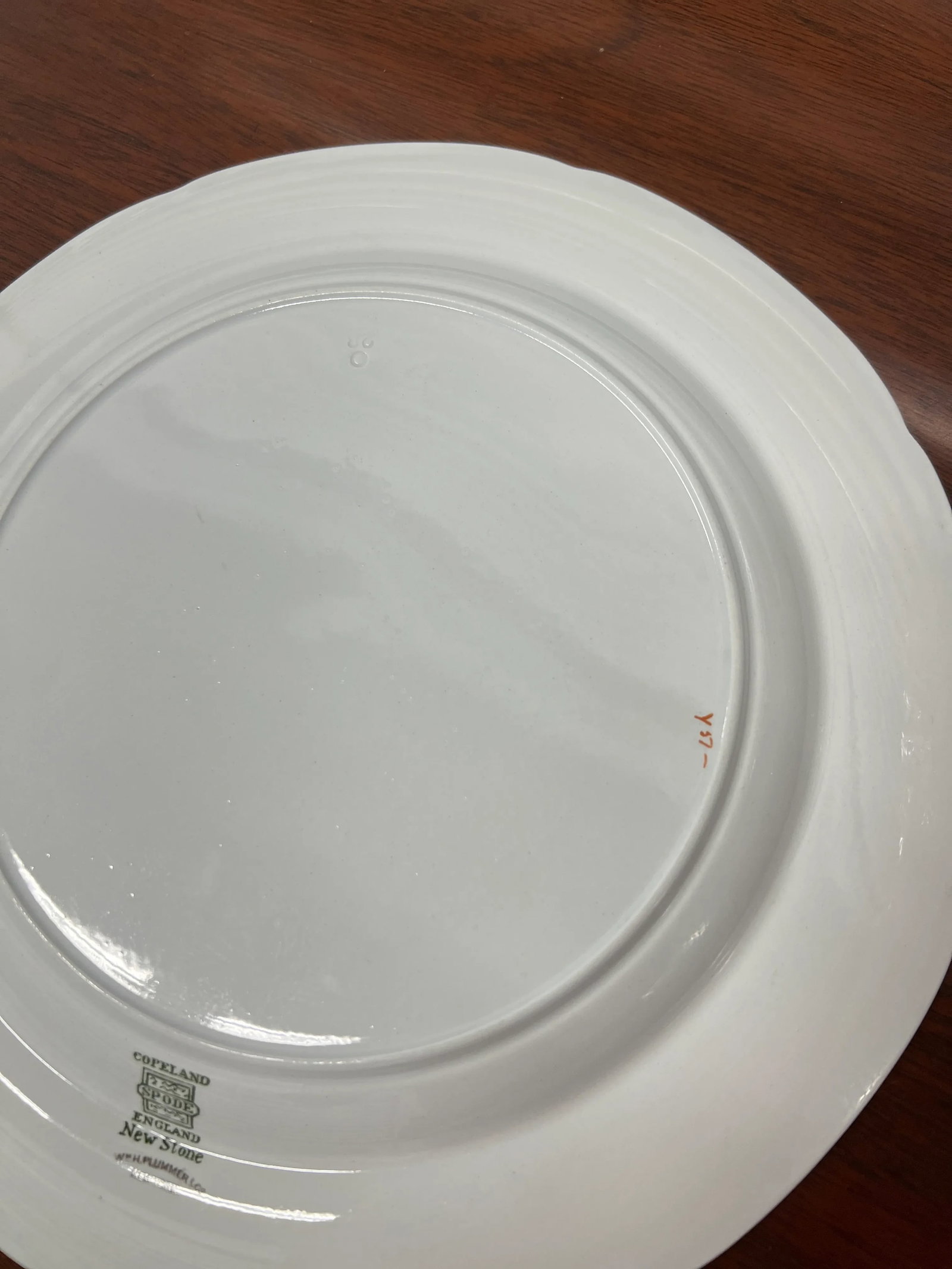 Set of 10, Antique Copeland Spode Armorial Dinner Plates C. 1950 - 3