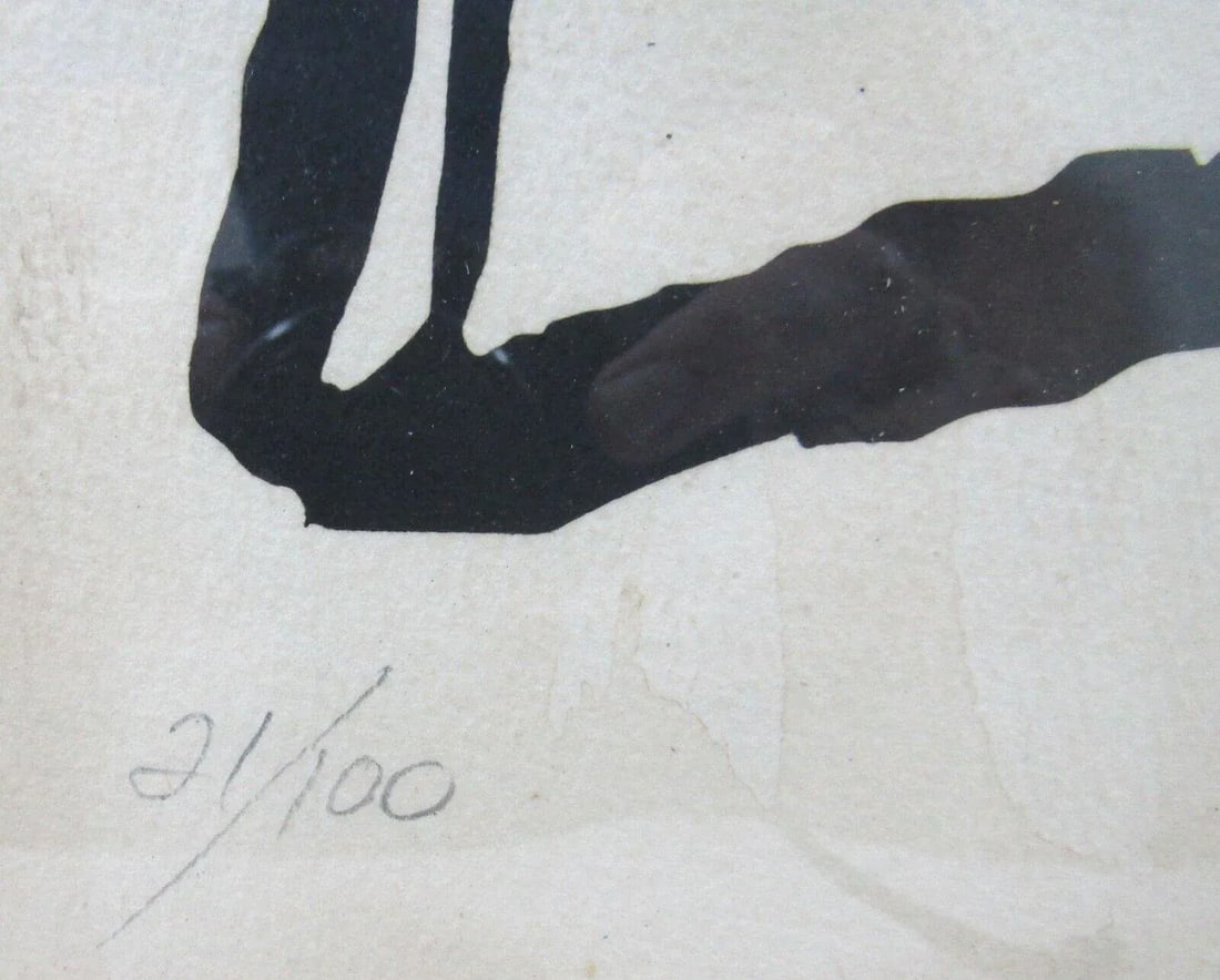 Alexandre Noll Untitled 1960's Signed Woodblock Print on Paper Edition 2 of 100 - 6