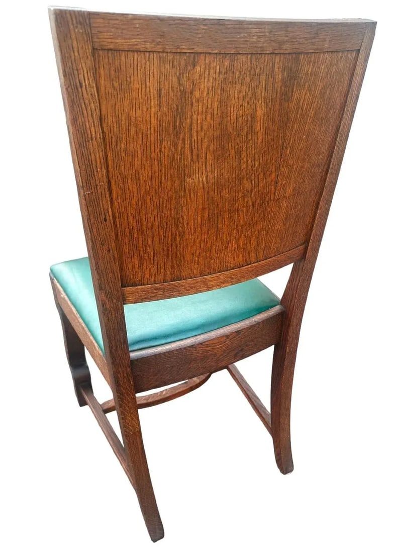 Antique Oak Hacienda Style Chairs - Set of 4 - 3