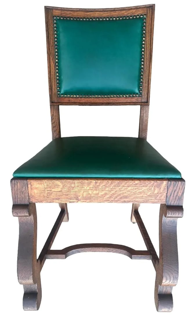 Antique Oak Hacienda Style Chairs - Set of 4 - 4