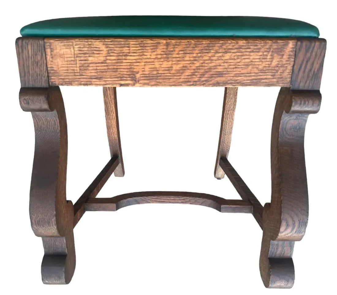 Antique Oak Hacienda Style Chairs - Set of 4 - 7